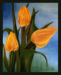 #tulp #geletulp #tulip #tuin #garden #bloemen #flowers #huisentuin #landleven #buitenleven #wonenlandelijkestijl #muurdecoratie #royaltalens #araacrylverf #winsorandnewton #irmawisman #irmawismanvanrooijen #nederland #dutch