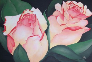 #roos #rozen #rose #roses #bloemen #flowers #tuin #garden #zomer #summer #lente #spring #huisentuin #landleven #buitenleven #wonenlandelijkestijl #muurdecoratie #irmawisman #irmawismanvanrooijen #royaltalens #araacrylverf #winsorandnewton#nederland #dutch