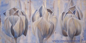 #tulp #tulpen #tulips #tuin #garden #bloemen #flowers #blauw #goud #nederland #dutch #winsorandnewton #royaltalens #aaracrylverf #huisentuin #buitenleven #landleven #muurdecoratie #irmawisman #irmawismanvanrooijen